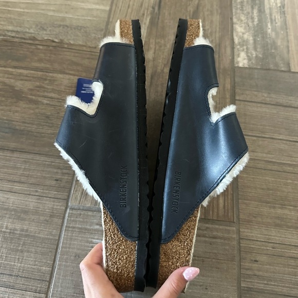 Birkenstock Arizona Suede Shearling Sandals Men’s size 10 main image 4